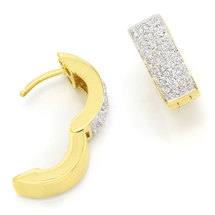 Foto 4 - Schmuckset Ohrringe und Ring mit 100 Diamanten 14K Gold, S2456