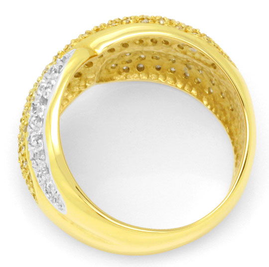 Foto 3 - Diamant-Gold-Ring mit 150 Diamanten Bicolor, S3893