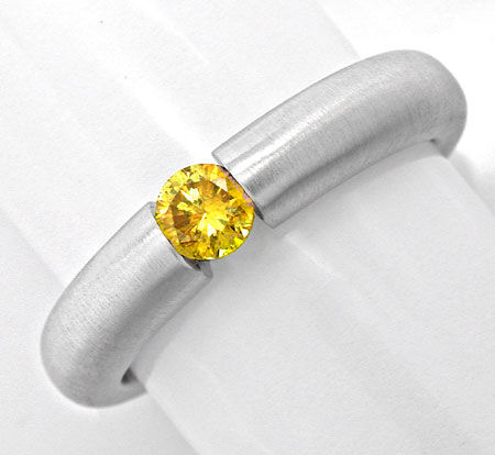 Foto 1 - Neu! Brillant-Spann Ring Extrem Gelb!!, S8841