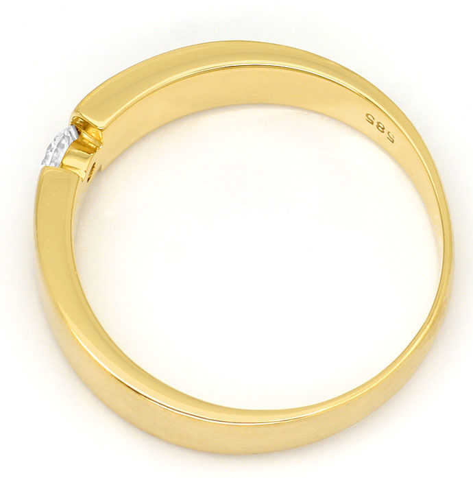 Foto 3 - Spann Ring mit 0,12ct Wesselton lupenrein, 585 Gelbgold, S9541