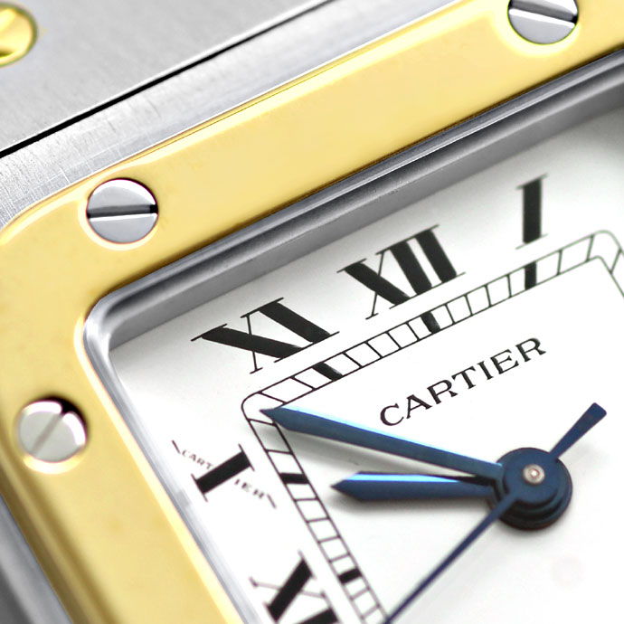 Foto 3 - Cartier Santos Automatik Damen-Armbanduhr in Stahl-Gold, U2316