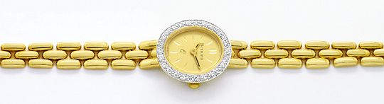 Foto 1 - Bernina Damen-Armbanduhr 14K Gelbgold-Diamantenluenette, U2321